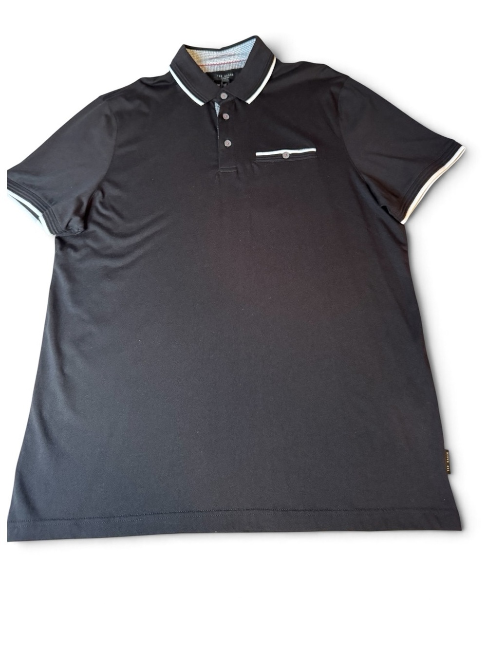 Ted Baker London Men’s Black Polo Shirt Size 5 (Approx. XL) NWT